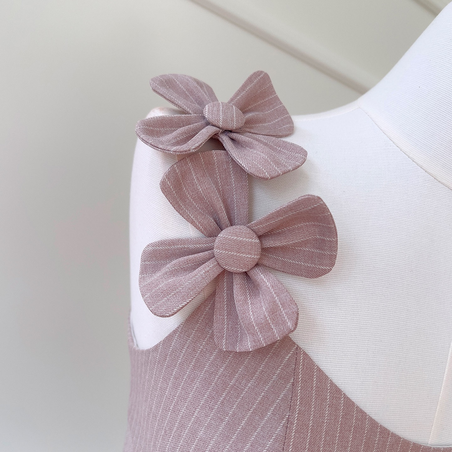 Sweet and Chic Pink Striped Mesh Camisole Dress - Women's Waist-Cinched A-Line Puff Mini Skirt with Youthful Vibes