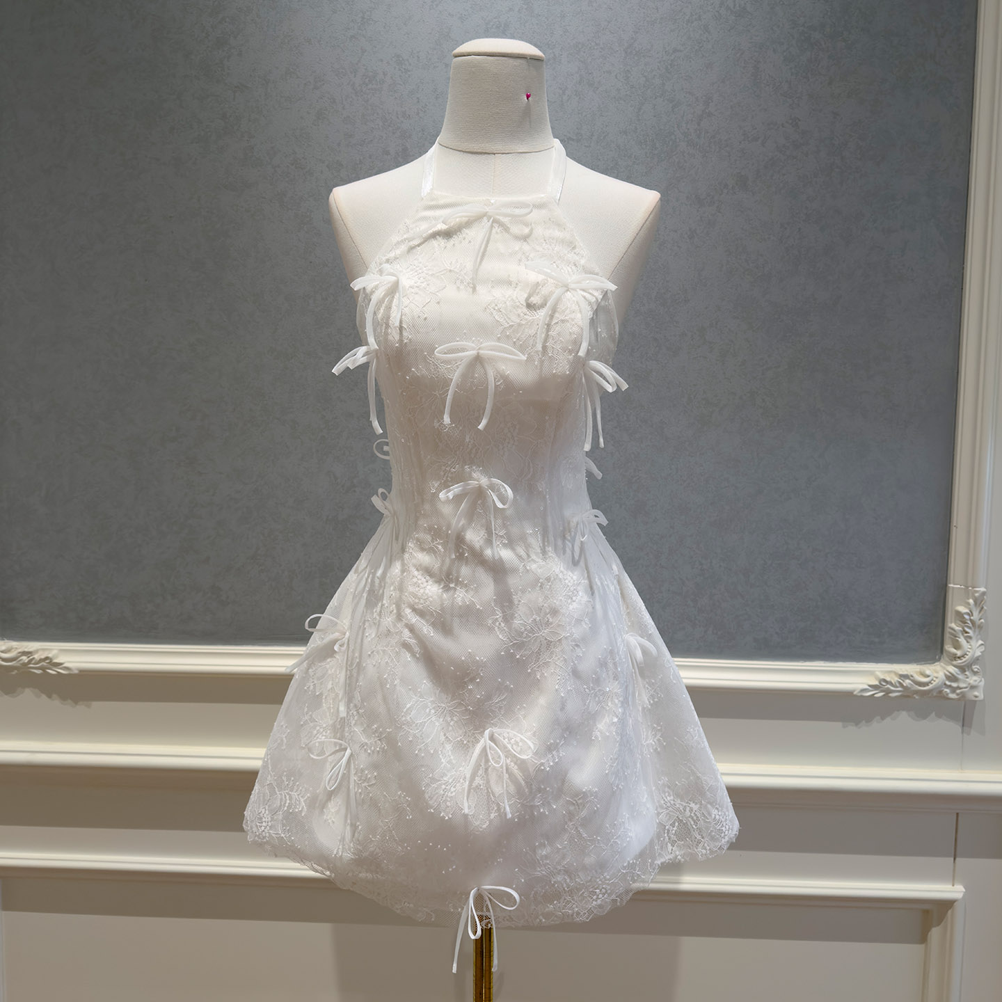 Fashion Niche Design 2026 Summer New Arrival, Pure White Bow French Style Dress, Elegant Lady temperament69633