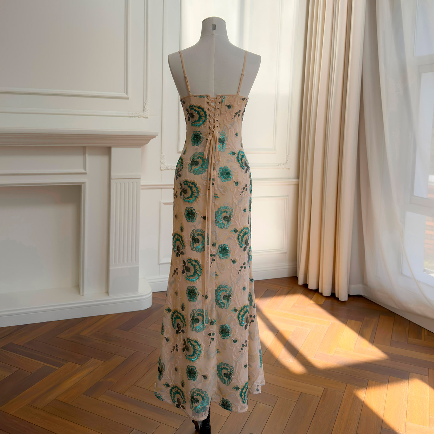 Comfortable 2026 European & American Style Casual Commute Minimalist Summer Printed Spaghetti Strap Dress for Women69623