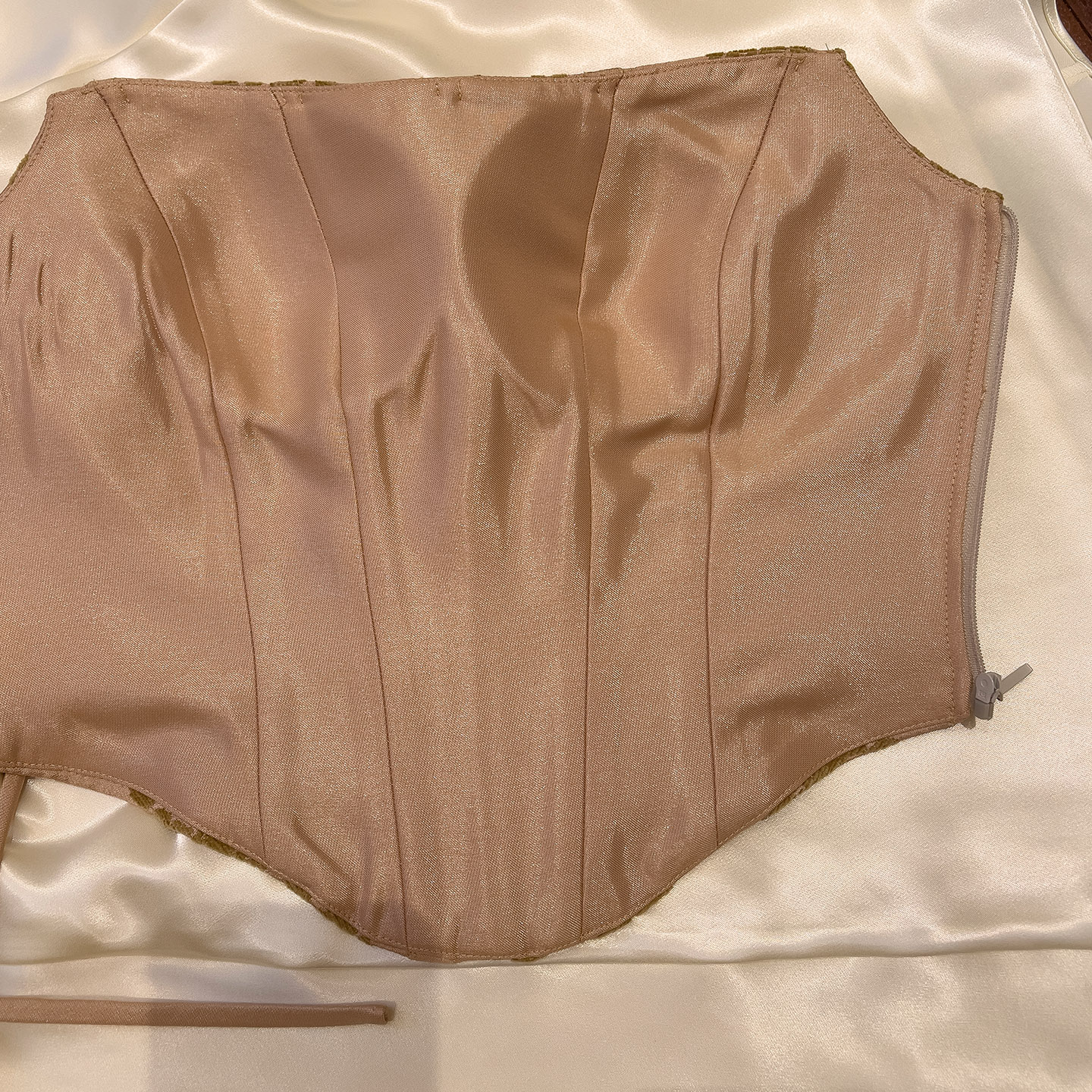 Nude Floral Corset Tulle Skirt Two-Piece Dress 71501+51417+51368