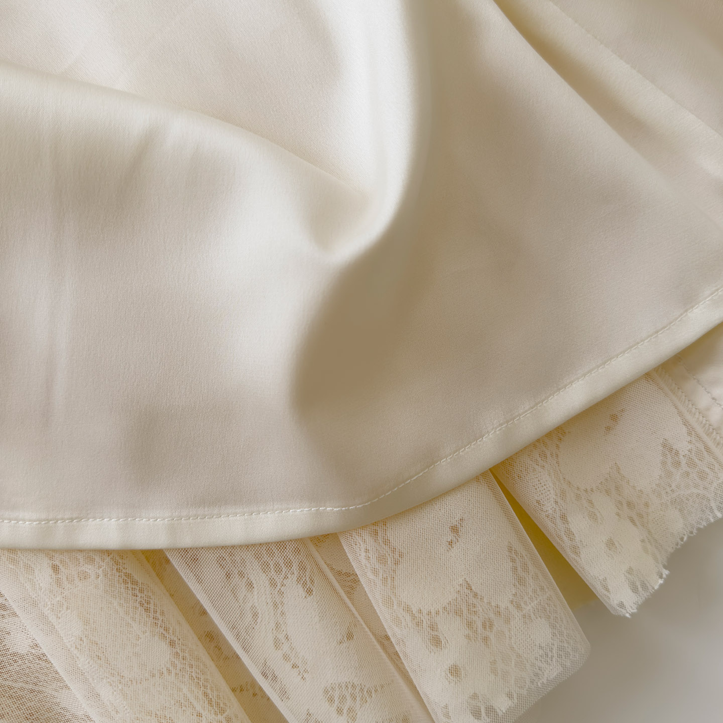 Gentle Lace Ruffle Mini Dress69718