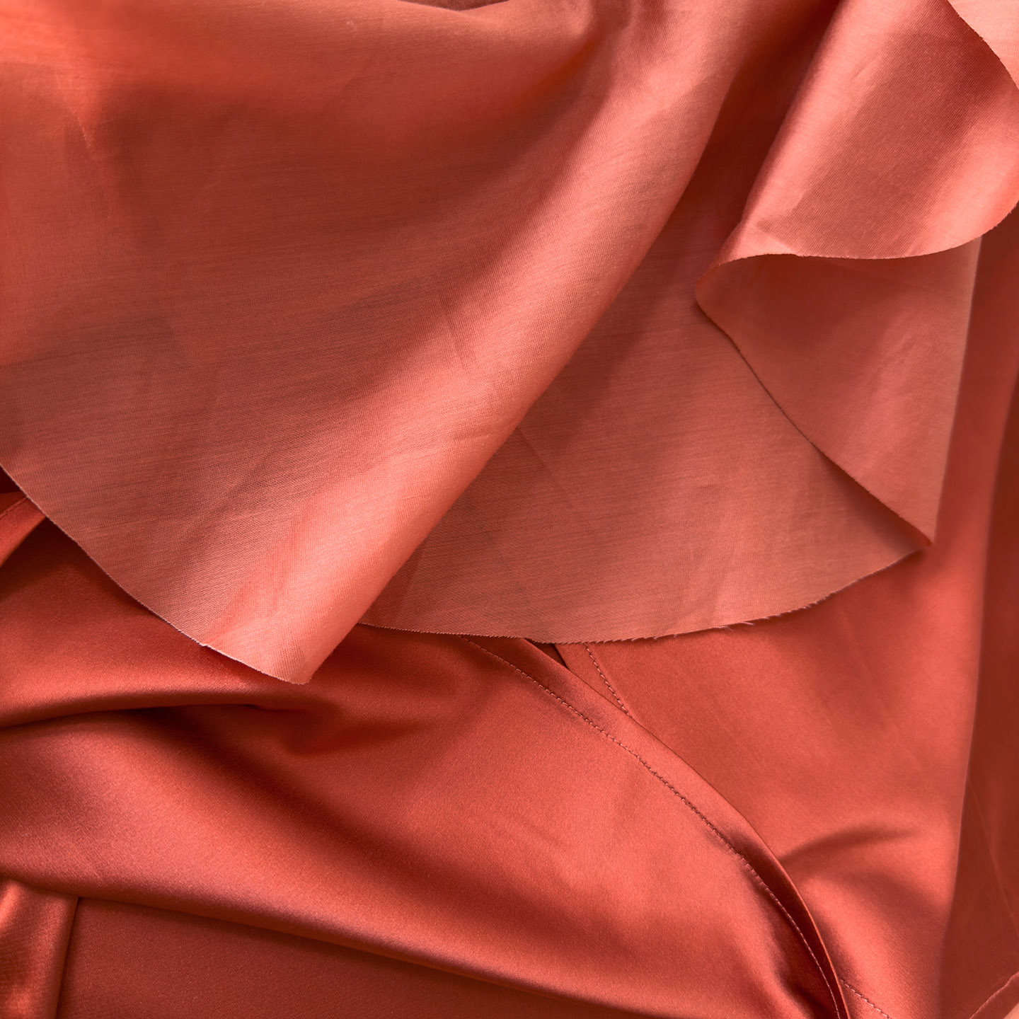 Caramel Orange Strapless Ruffled Dress69746