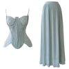 Light Mint Green Spaghetti Strap Corset Two-Piece Set51438+71523