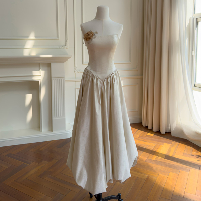 Off-White Strapless Dress69713