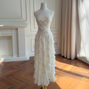 Gentle, vintage-inspired romantic strapless dress69656