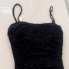 Sleek Black Spaghetti Strap Bodycon Dress69452