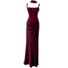 French Style Elegant Sexy Dress, Minimalist Fashion Slim Fit Hip-Wrapped Evening Gown, Light Luxury Long Dress for Women69564