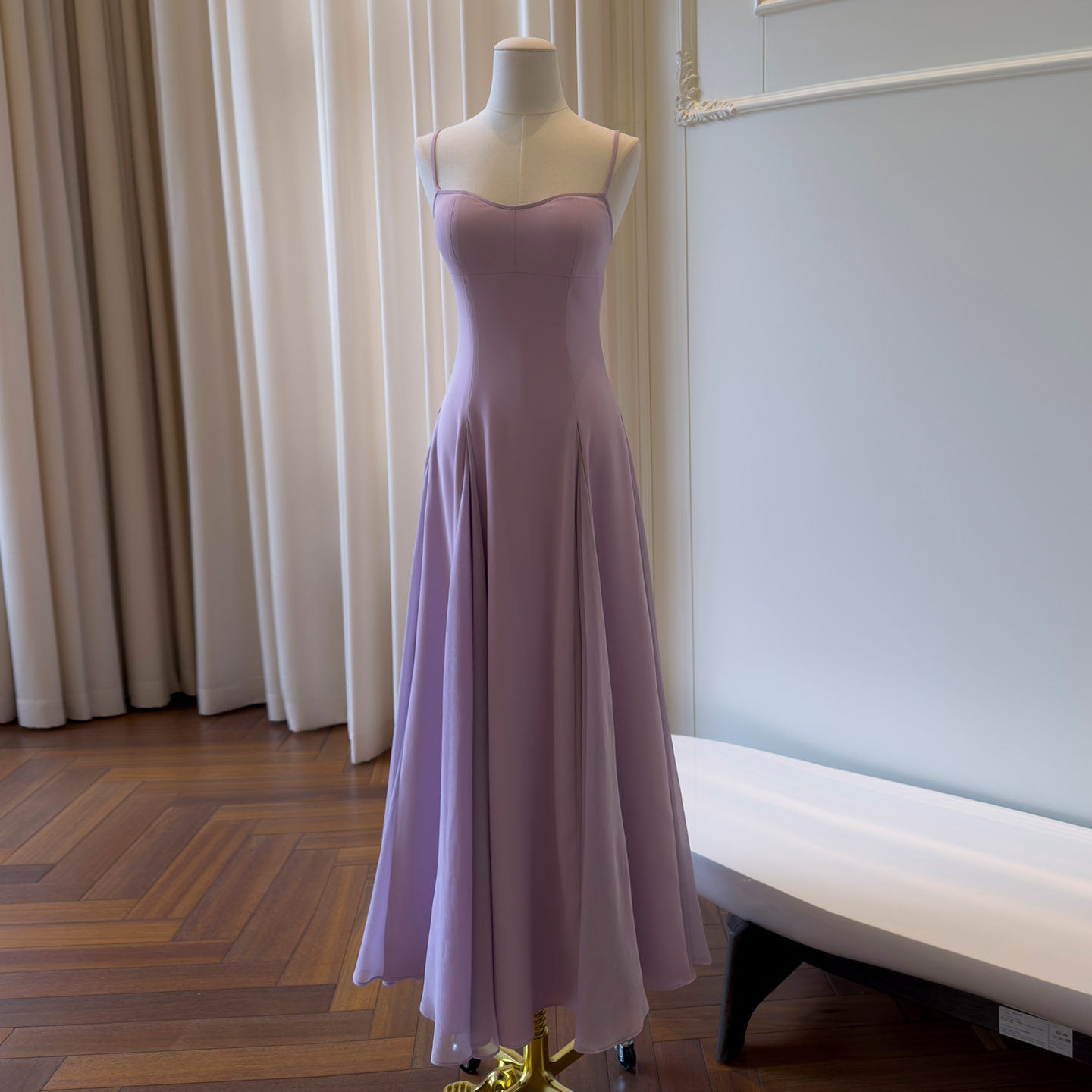 法式优雅气质吊带裙礼服简约收腰显瘦大A摆长款度假风连衣裙69596