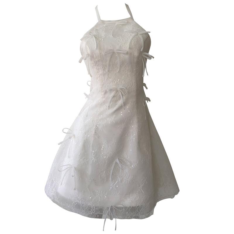 Fashion Niche Design 2026 Summer New Arrival, Pure White Bow French Style Dress, Elegant Lady temperament69633