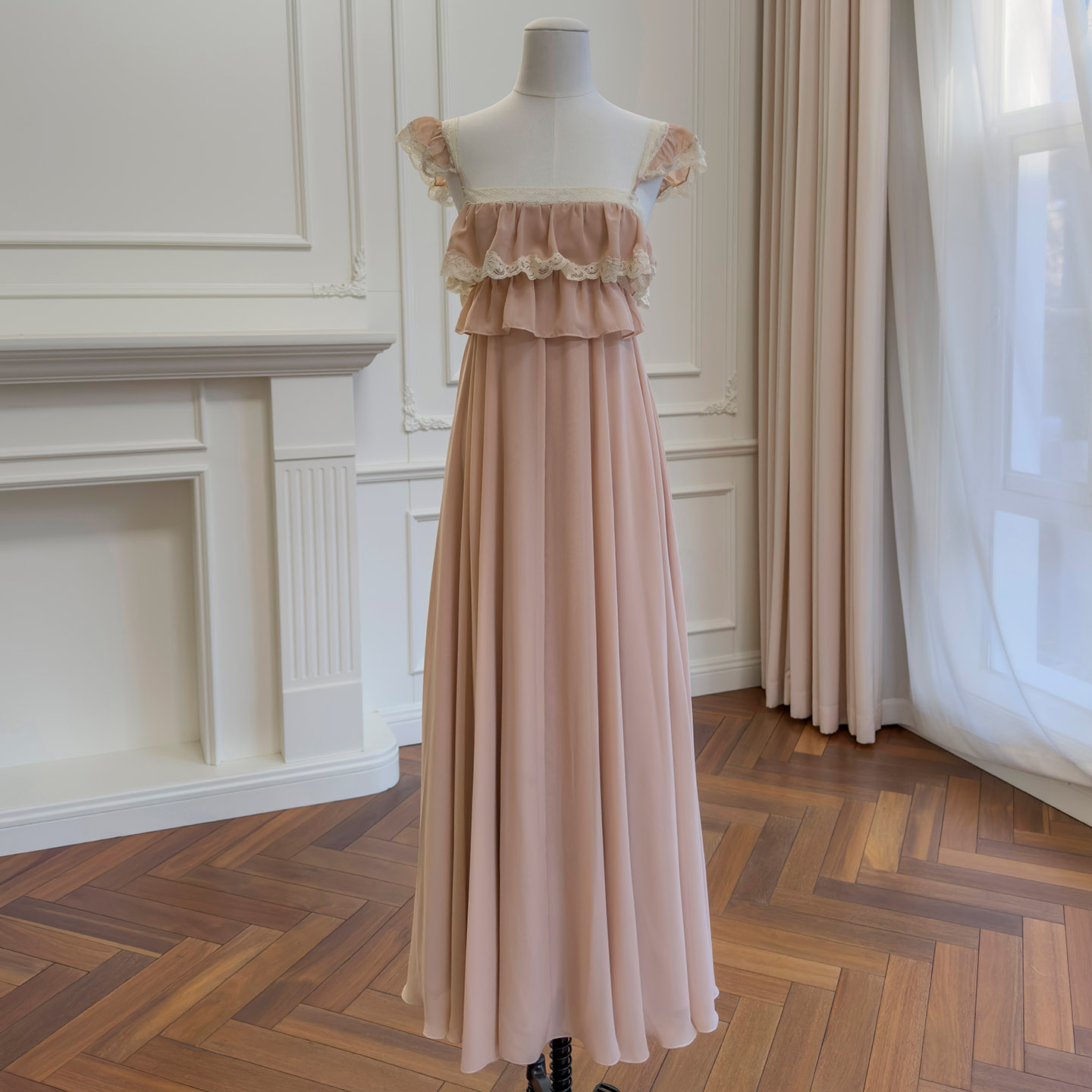 Yigelila 2026 Early Spring New Arrival, Slim Fit Sexy Spaghetti Strap Lace Trim Long Dress for Travel & Casual Wear69617