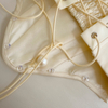 Butter Yellow Court Style Lace Corset 3-Piece Set71508+51424短51425长+Y484