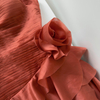 Caramel Orange Strapless Ruffled Dress69746