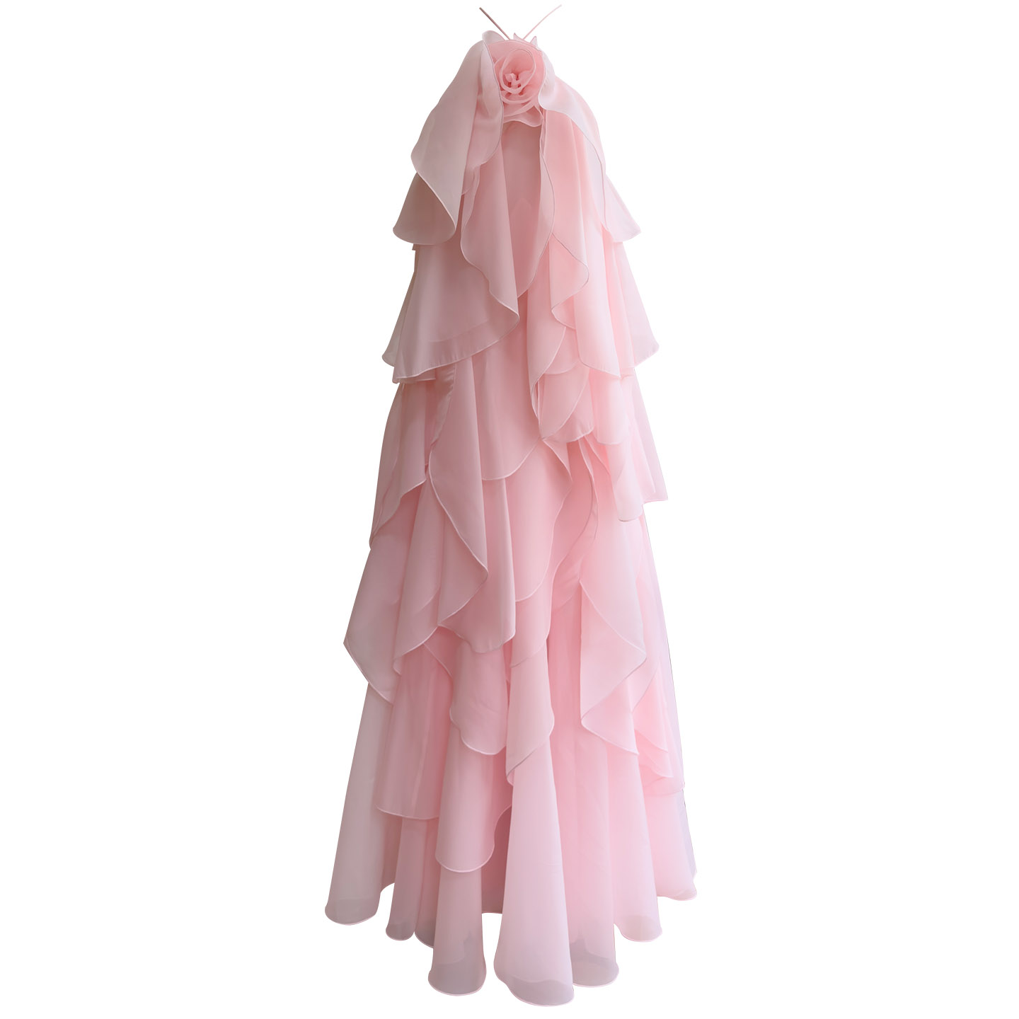 Atmospheric pink halter-neck dress69795
