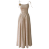 Cream Beige French Style Gentle Maxi Dress69692