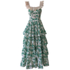Vintage Lace Ruffle Tiered Maxi Dress69104