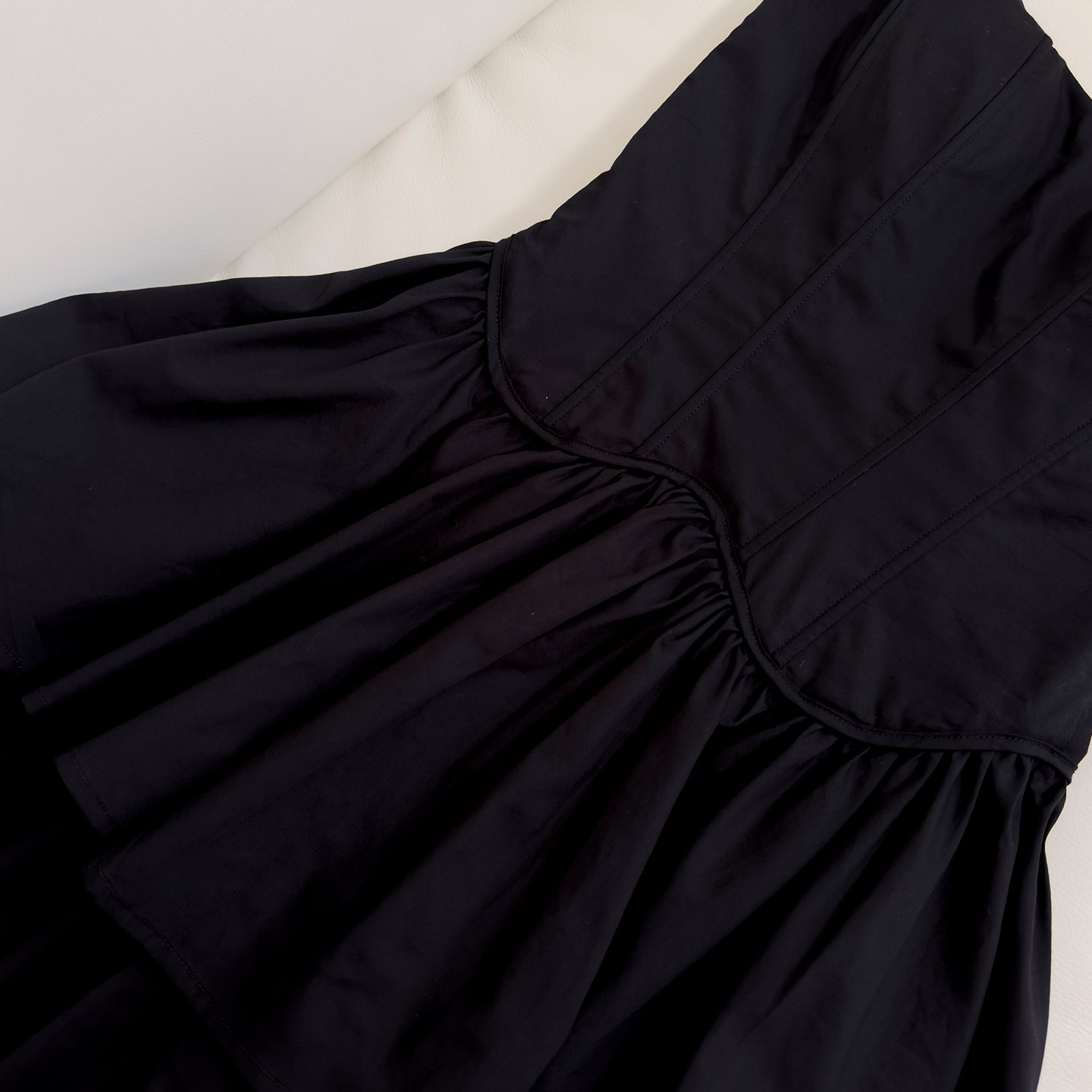 Black Corset Waist Vintage Tiered Maxi Dress69657