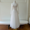 Gentle and elegant white tulle dress69595