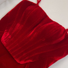 Autumn/Winter New Arrival: French Boned Velvet Tube Top Dress - Pure & Sexy Style, Elegant Christmas/New Year Evening Gown