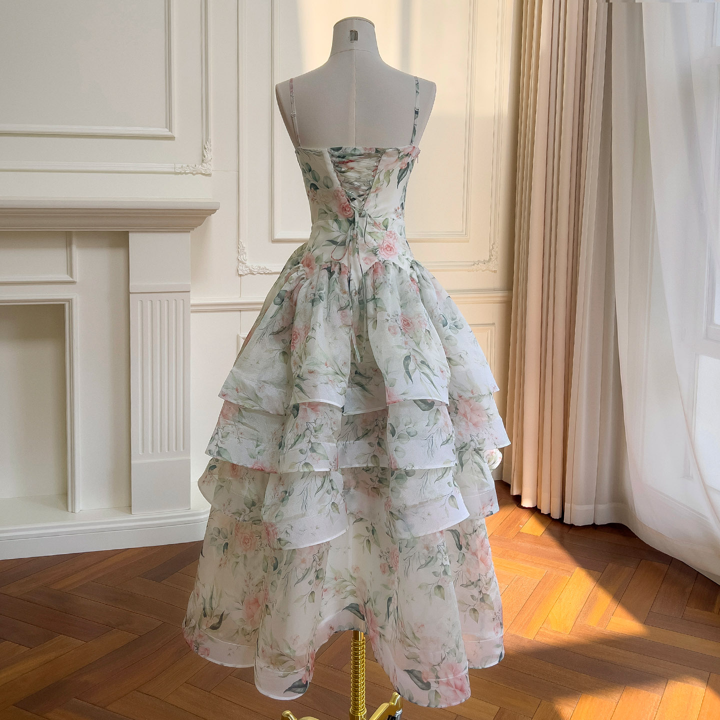 Floral Tiered High Low Maxi Dress 69537