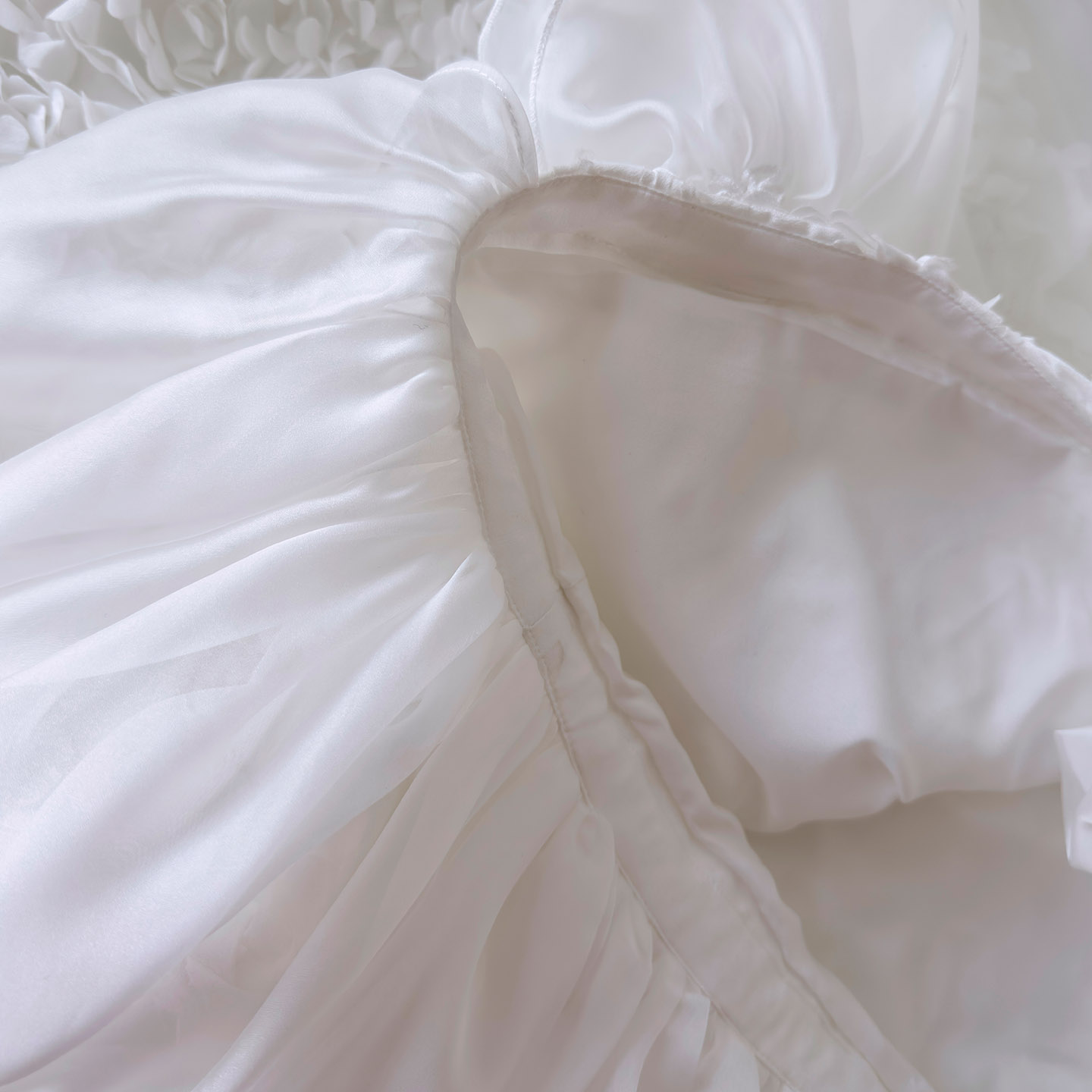 New European and American Style Sexy Square Neck Floral Bodycon White Sleeveless Spaghetti Strap Fluffy Ball Gown Dress69573