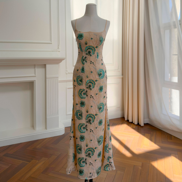 Comfortable 2026 European & American Style Casual Commute Minimalist Summer Printed Spaghetti Strap Dress for Women69623