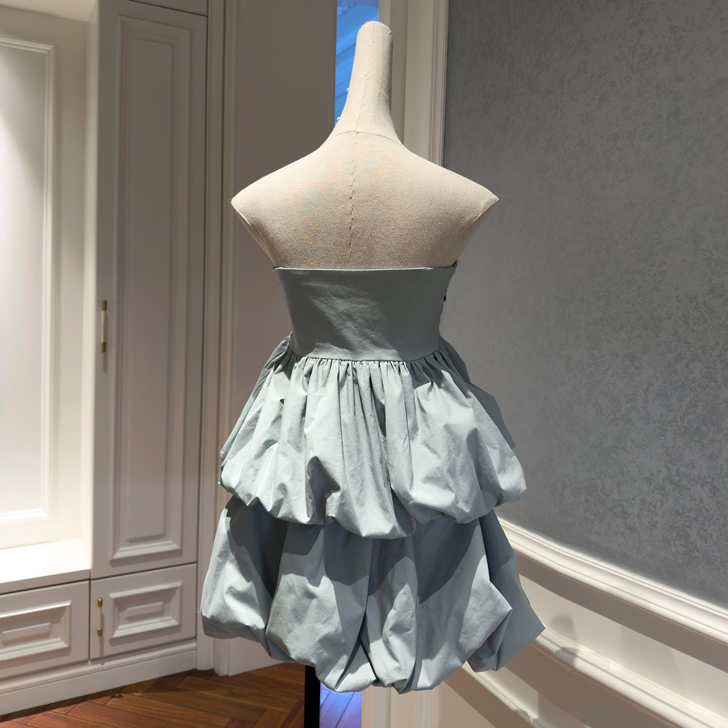 Yigelila 2026 Spring New Arrival Cotton Set, Blue Bow Cute Structured Niche Design Tube Top Pants Set8480