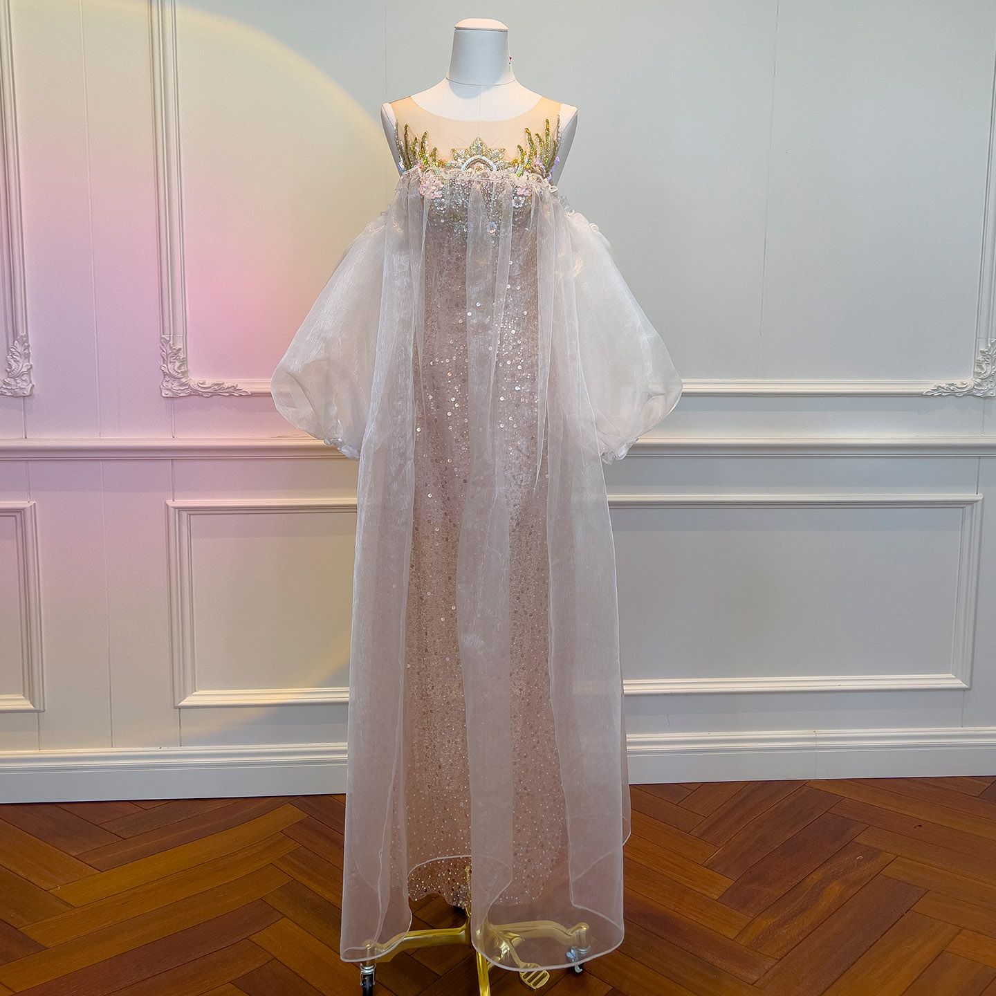 Ethereal Regal Sheer DressTwo-Piece 69481