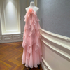Atmospheric pink halter-neck dress69795
