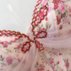 Atmospheric pink floral evening gown69666
