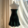Vintage Dark Green Velvet Slip Dress69670