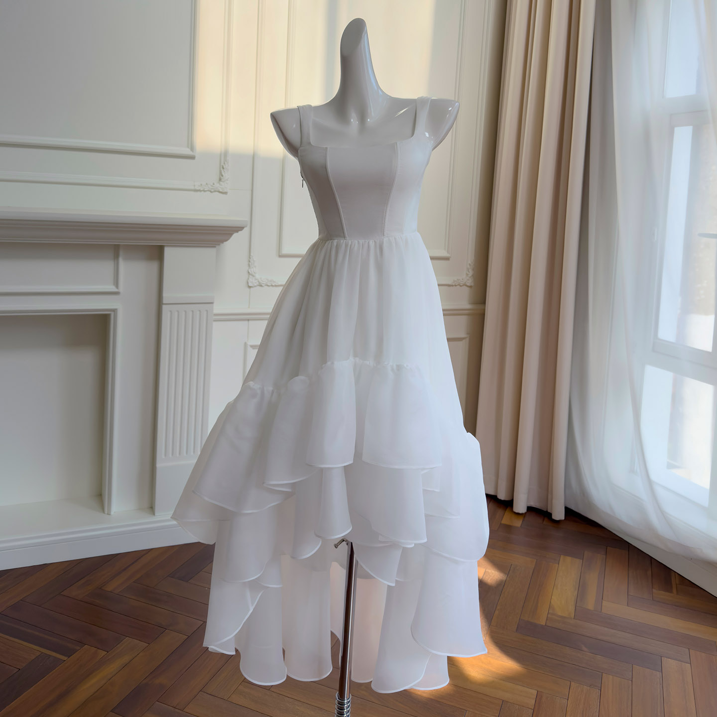 Ethereal "White Moonlight" Spaghetti Strap Dress69639