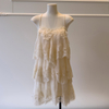 Apricot Lace Tiered Spaghetti Strap Cake Mini Dress69682