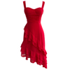 Sexy red slip dress69737