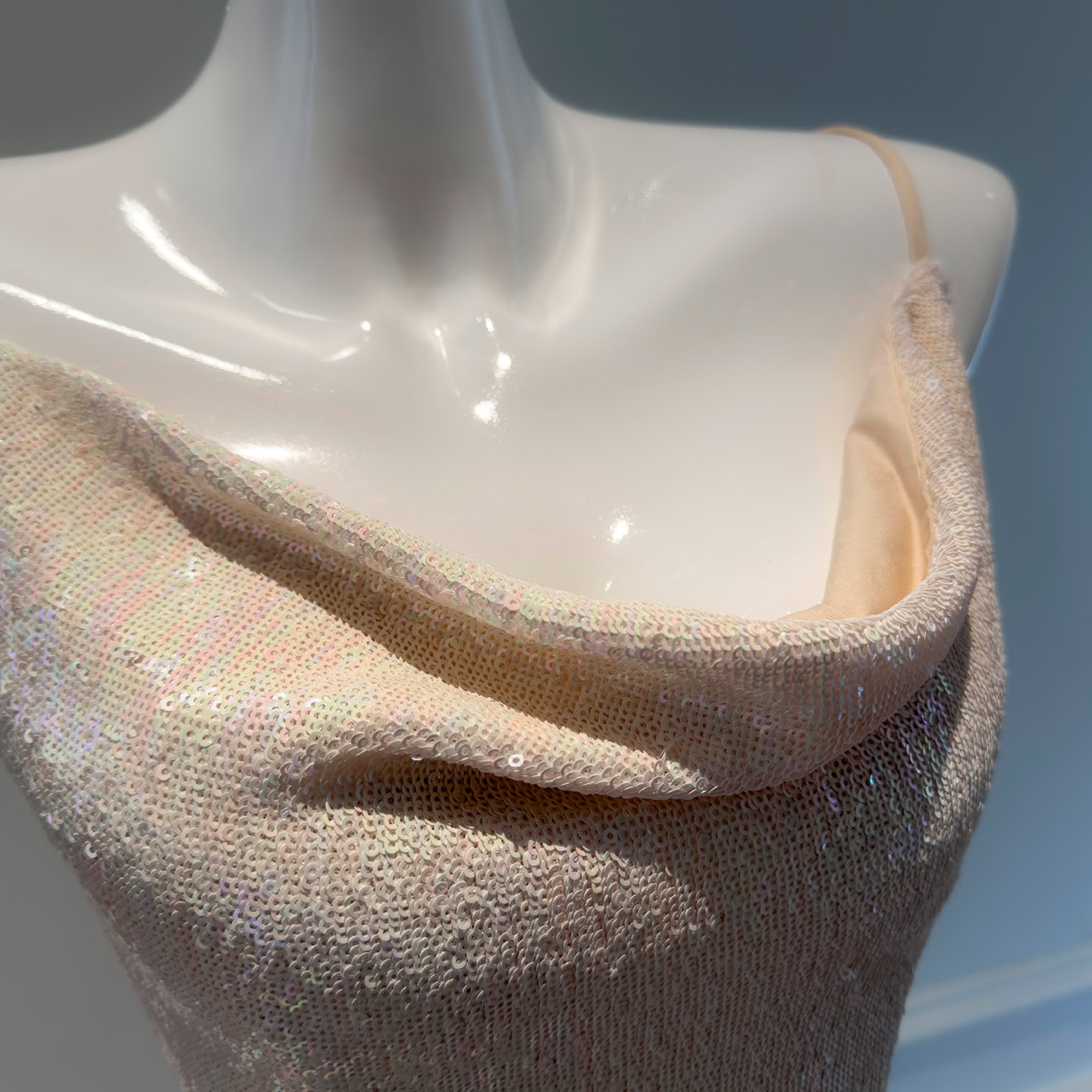 French Elegant High-Grade Shiny Draped Neck Spaghetti Strap Dress for Women, Slim Fit Bodycon Evening Party Dress69560