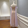 Lavender Off-the-Shoulder Butterfly Strapless Tulle Dress69689