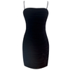 Sleek Black Spaghetti Strap Bodycon Dress69452