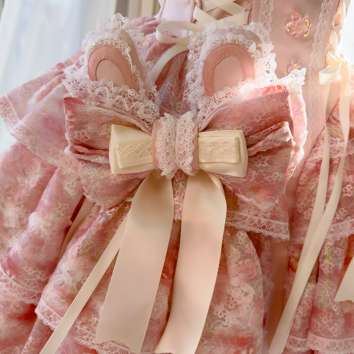 Sweet Pink Lace Lolita Dress69547+51426
