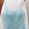 Light Blue Lace Corset Spaghetti Strap Maxi Dress69558