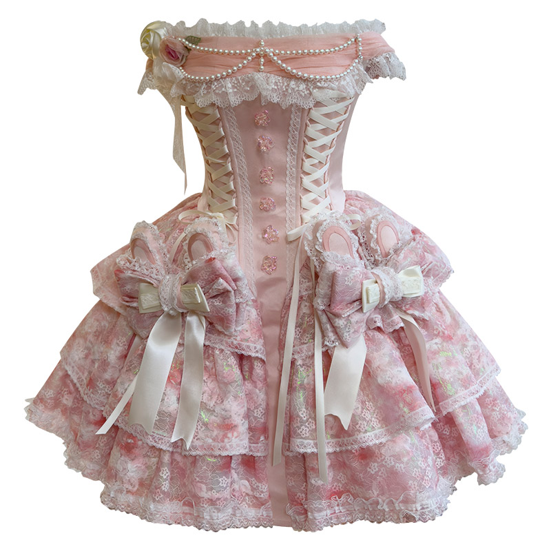 Sweet Pink Lace Lolita Dress69547+51426