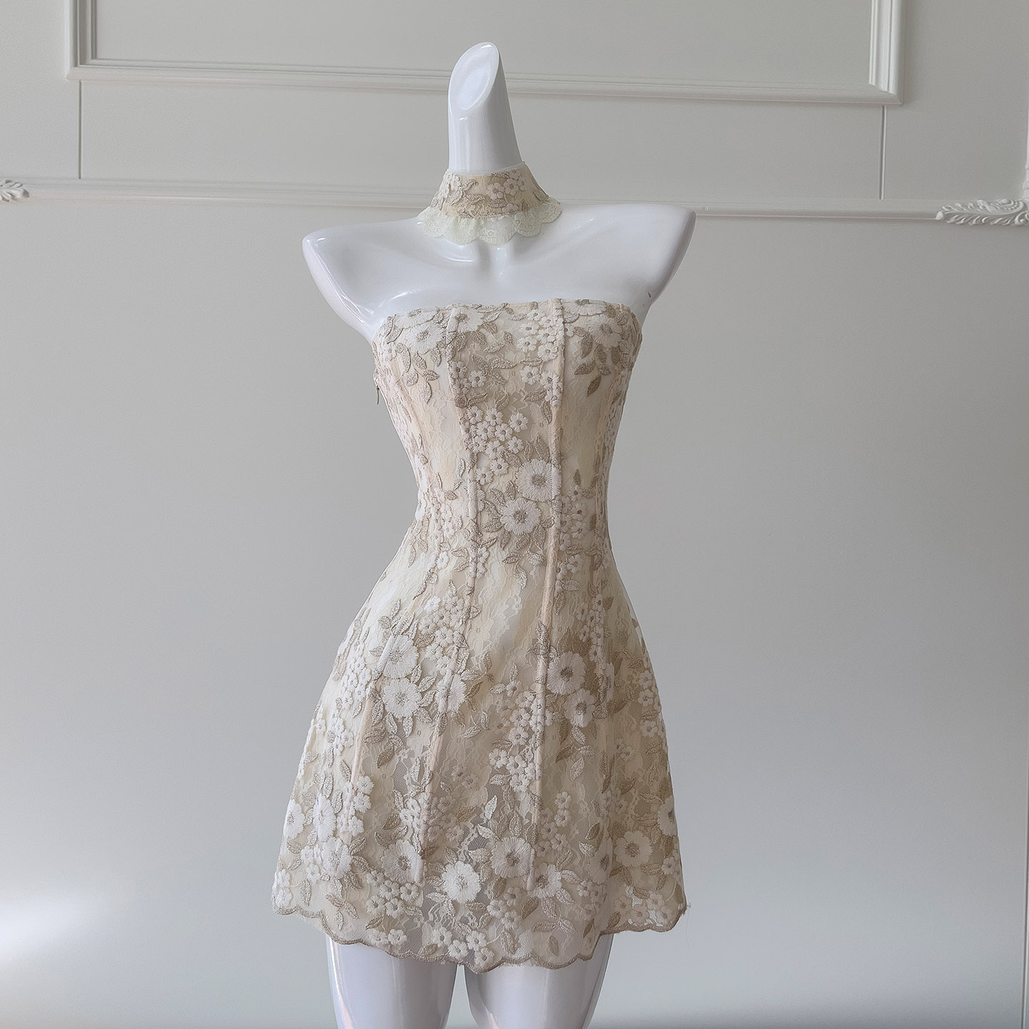 Vintage Embroidered Lace Dress69248