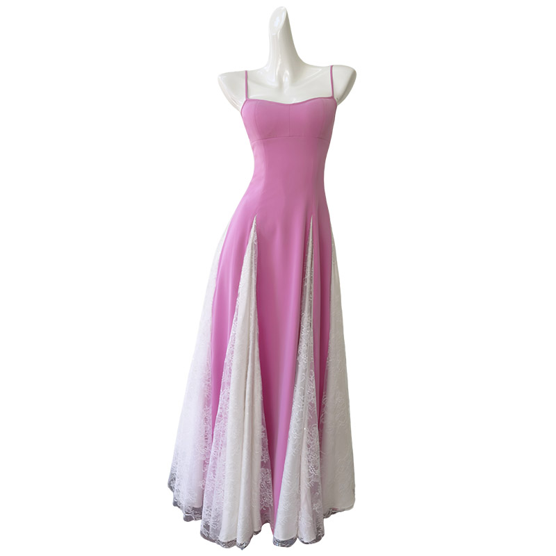 Pink & White Contrast Spaghetti Strap Maxi Dress69634