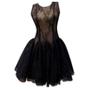 Fashion Women's Black Lace Luxury High Waist Glitter Mini Dress69606