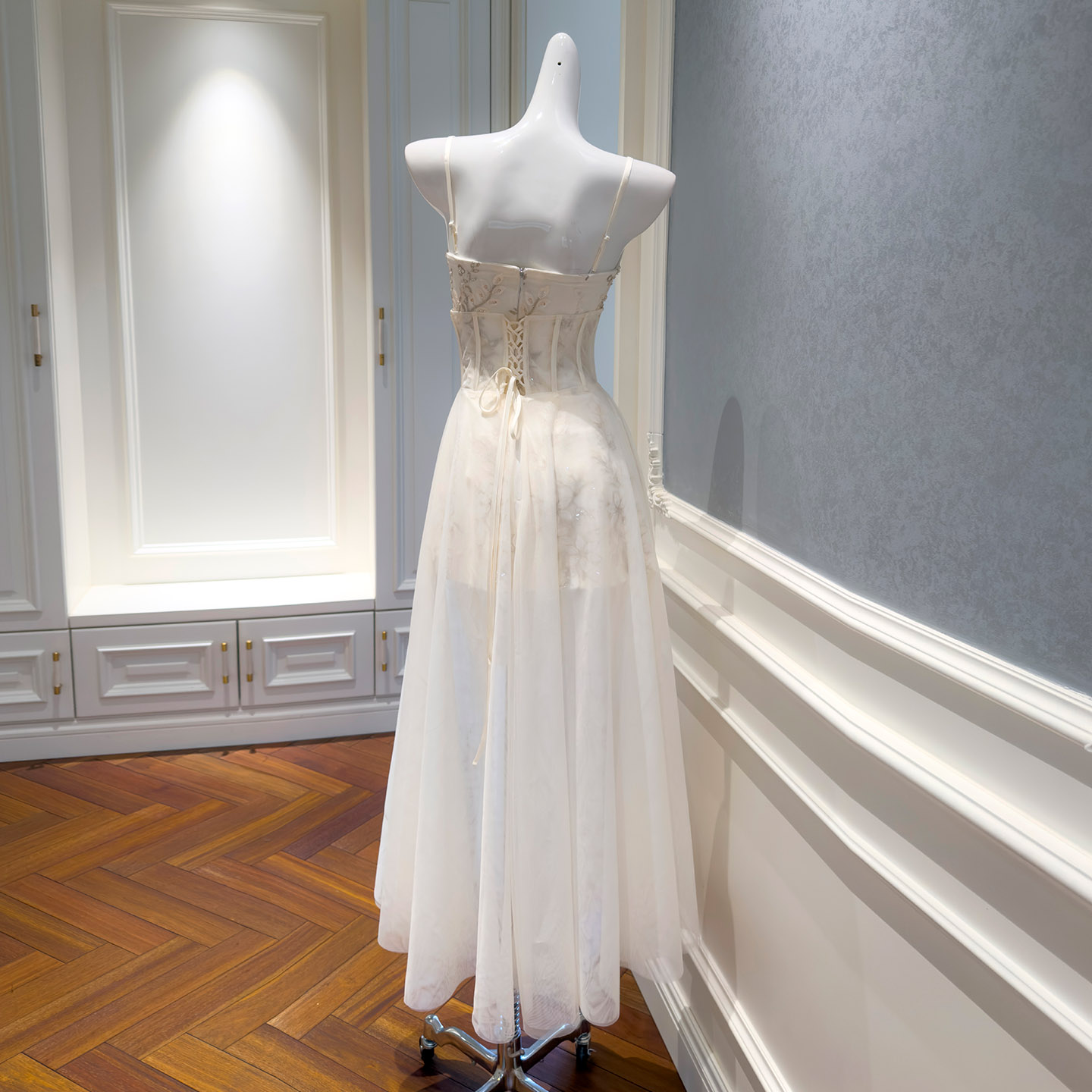 Ivory Beaded Tulle Two-Piece Set69559