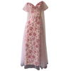 Atmospheric pink floral evening gown69666