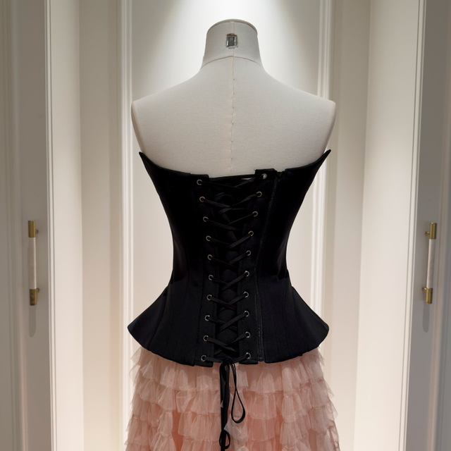 Boss Lady Style Black Waist-Cinching Corset Top71520