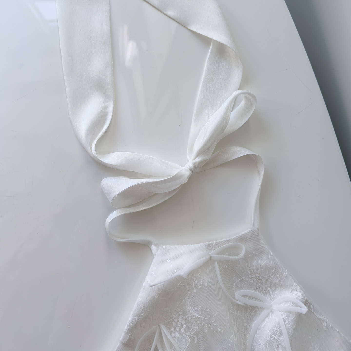 Fashion Niche Design 2026 Summer New Arrival, Pure White Bow French Style Dress, Elegant Lady temperament69633