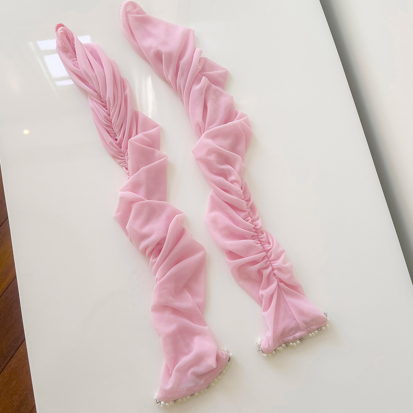 Pink Off Shoulder Ruched Party Dress 69542