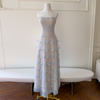 Light Blue Strapless Tiered Tulle Cake Dress69671