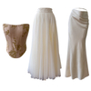 Nude Floral Corset Tulle Skirt Two-Piece Dress 71501+51417+51368