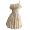 Gentle Lace Ruffle Mini Dress69718